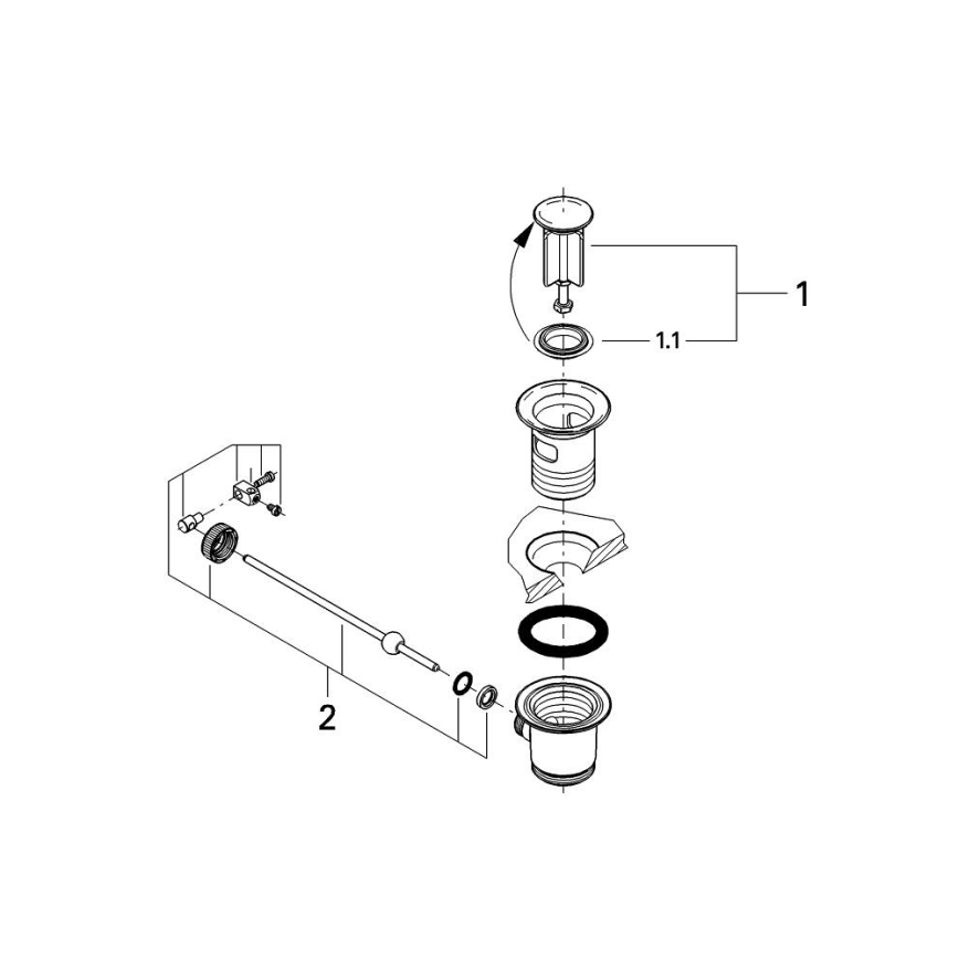 GROHE 28910000 - Set di scarico 1 14” cromo lucido