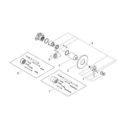GROHE 29048000 - Miscelatore doccia per installazione ad incasso BAUCLASSIC cromo lucido