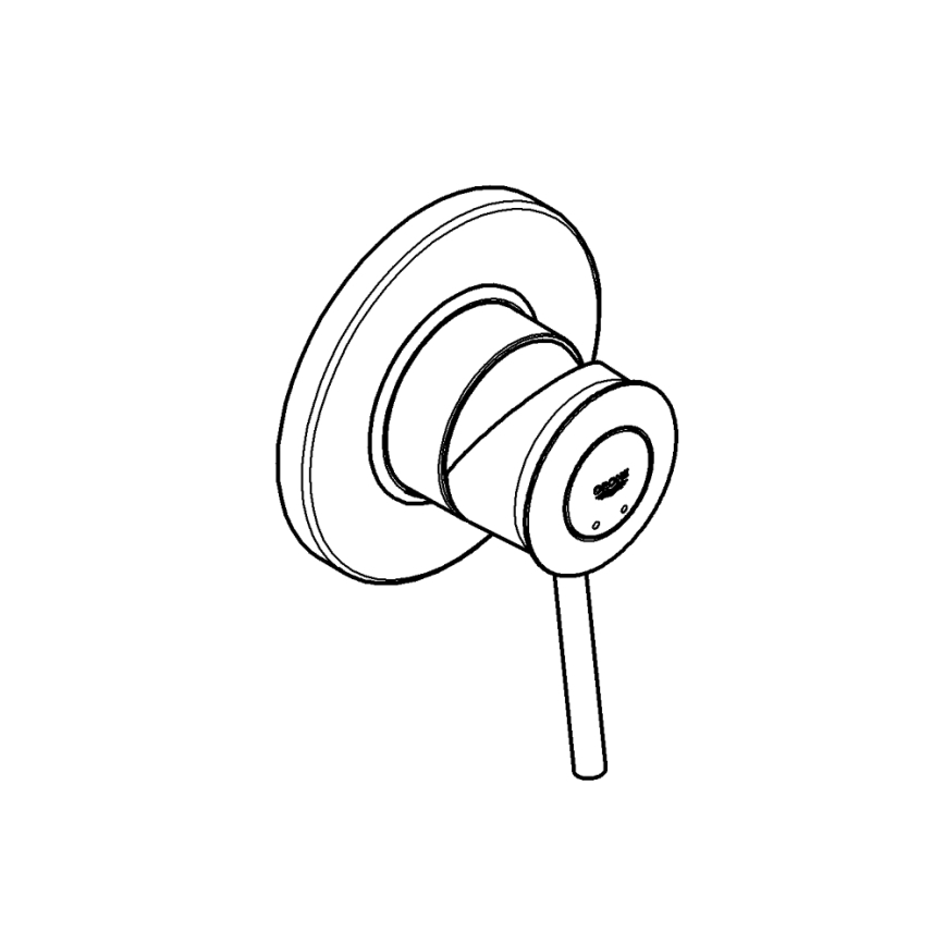 GROHE 29048000 - Miscelatore doccia per installazione ad incasso BAUCLASSIC cromo lucido