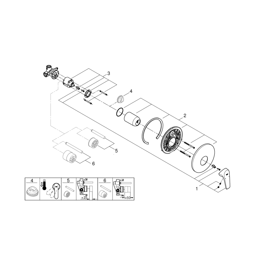 GROHE 29116000 - Miscelatore doccia START FLOW cromo lucido