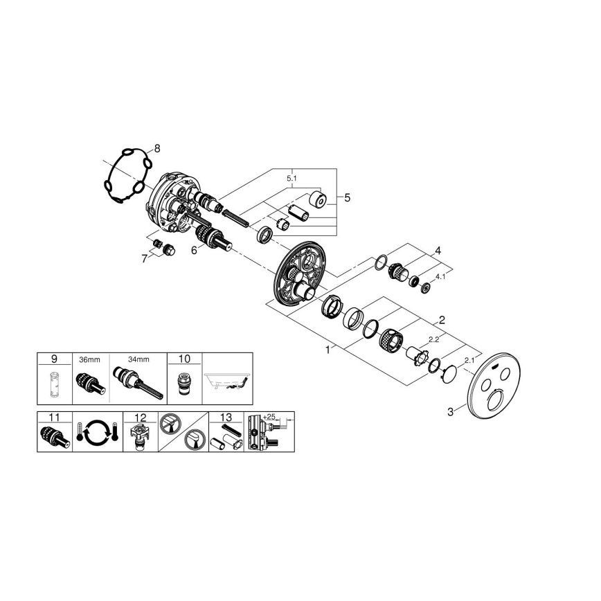 GROHE 29119AL0 - Termostato GROHTHERM SMARTCONTROL grafite
