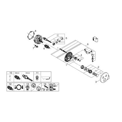 GROHE 29120000 - Miscelatore termostatico per doccia da incasso GROHTHERM SMARTCONTROL + supporto cromato