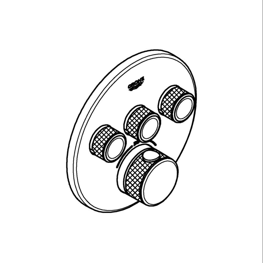 GROHE 29121GN0 - Miscelatore termostatico per doccia da incasso GROHTHERM SMARTCONTROL, finitura oro