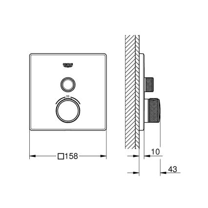 GROHE 29123000 - Miscelatore termostatico per doccia GROHTHERM SMARTCONTROL cromato