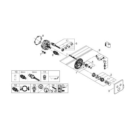 GROHE 29125000 - Miscelatore termostatico per vasca GROHTHERM SMARTCONTROL cromato