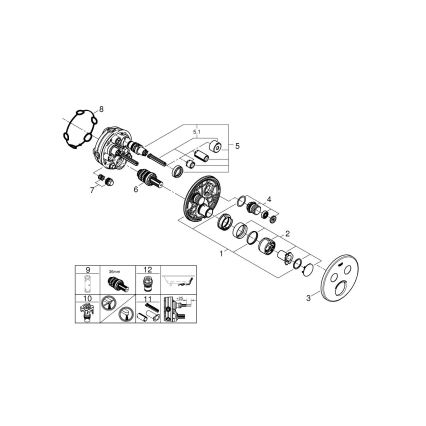 GROHE 29145000 - Rosetta per miscelatore da incasso SMARTCONTROL cromo lucido