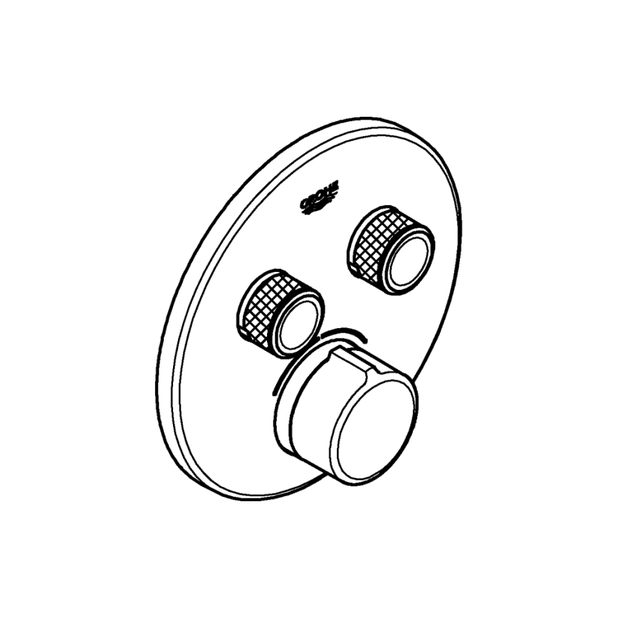 GROHE 29145000 - Rosetta per miscelatore da incasso SMARTCONTROL cromo lucido