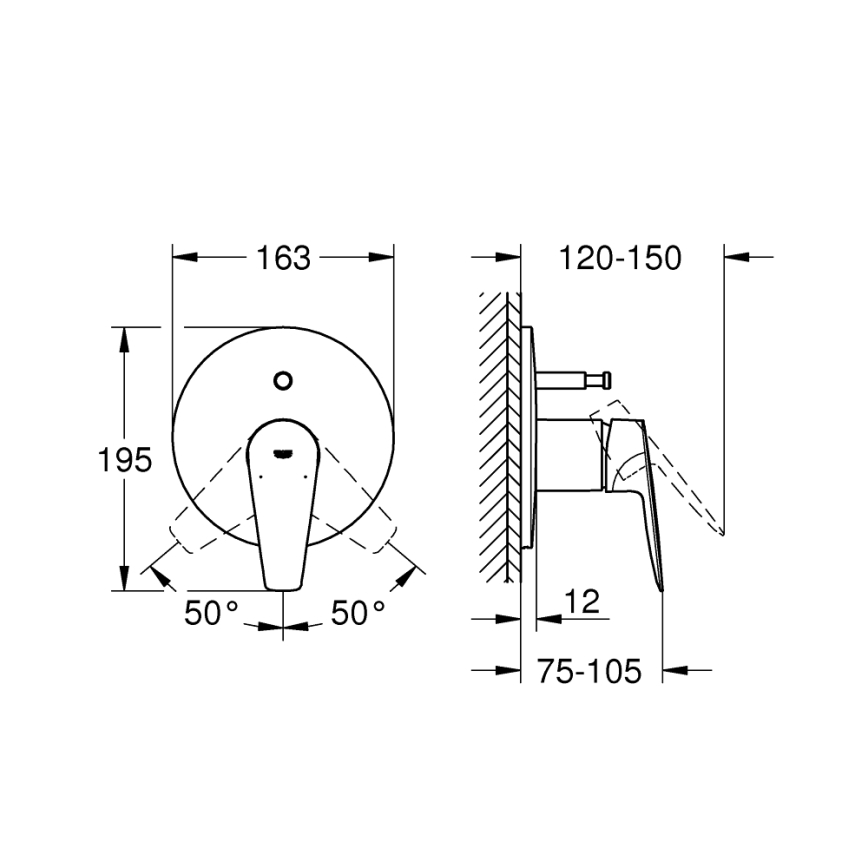 GROHE 29190001 - Miscelatore per vasca BAUEDGE DN 15 cromo lucido
