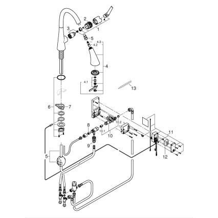 GROHE 30219002 - Miscelatore elettronico per lavello ZEDRA TOUCH, cromo lucido