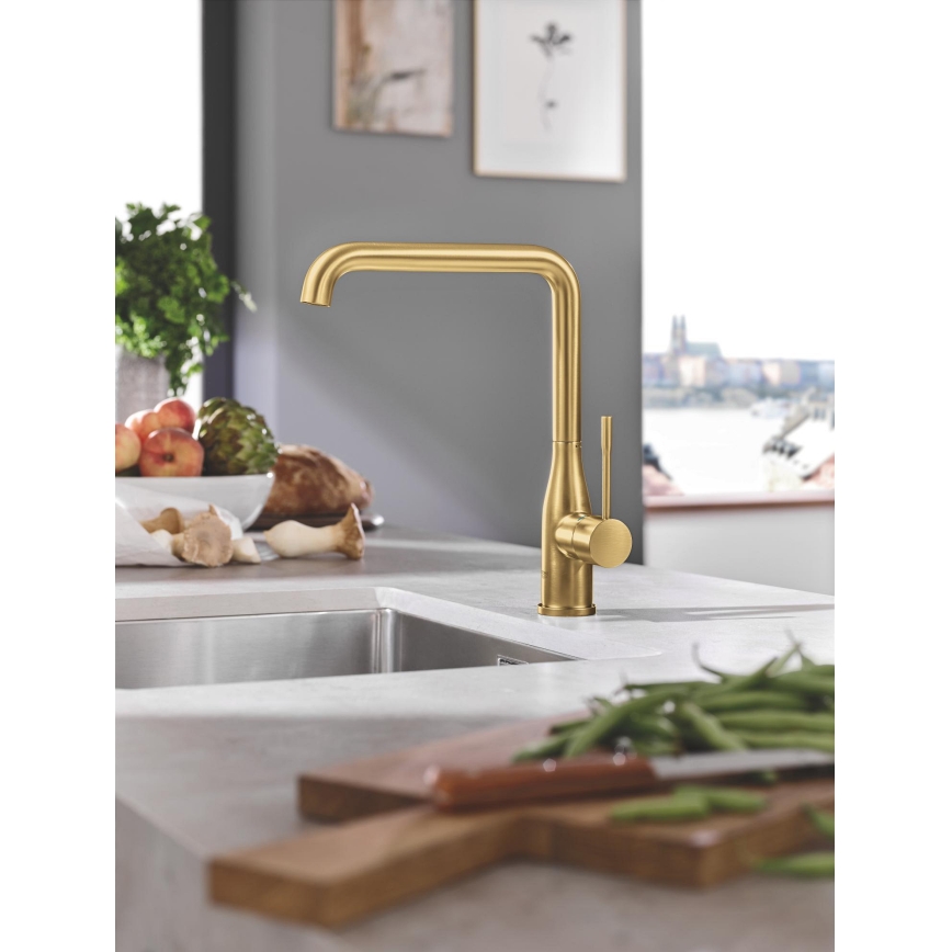 GROHE 30269GN0 - Miscelatore per lavello ESSENCE, finitura oro