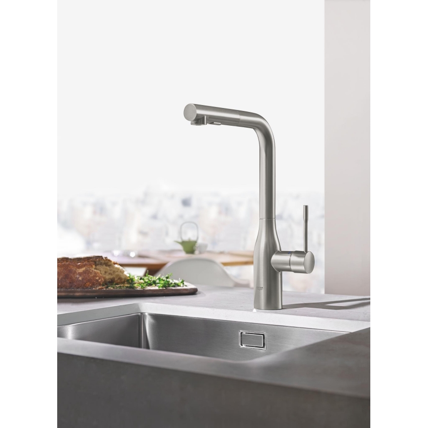 GROHE 30270DC0 - Miscelatore da cucina ESSENCE in acciaio inox