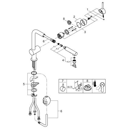 GROHE 30274000 - Miscelatore per lavello, beccuccio a L, cromo lucido