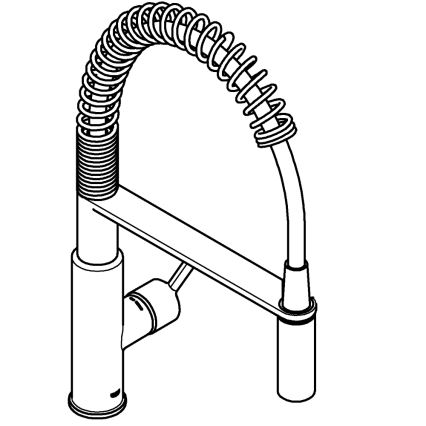 GROHE 30361000 - Miscelatore per lavello GET 455 mm, cromato lucido