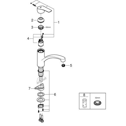 GROHE 30530002 - Miscelatore per cucina START cromo lucido