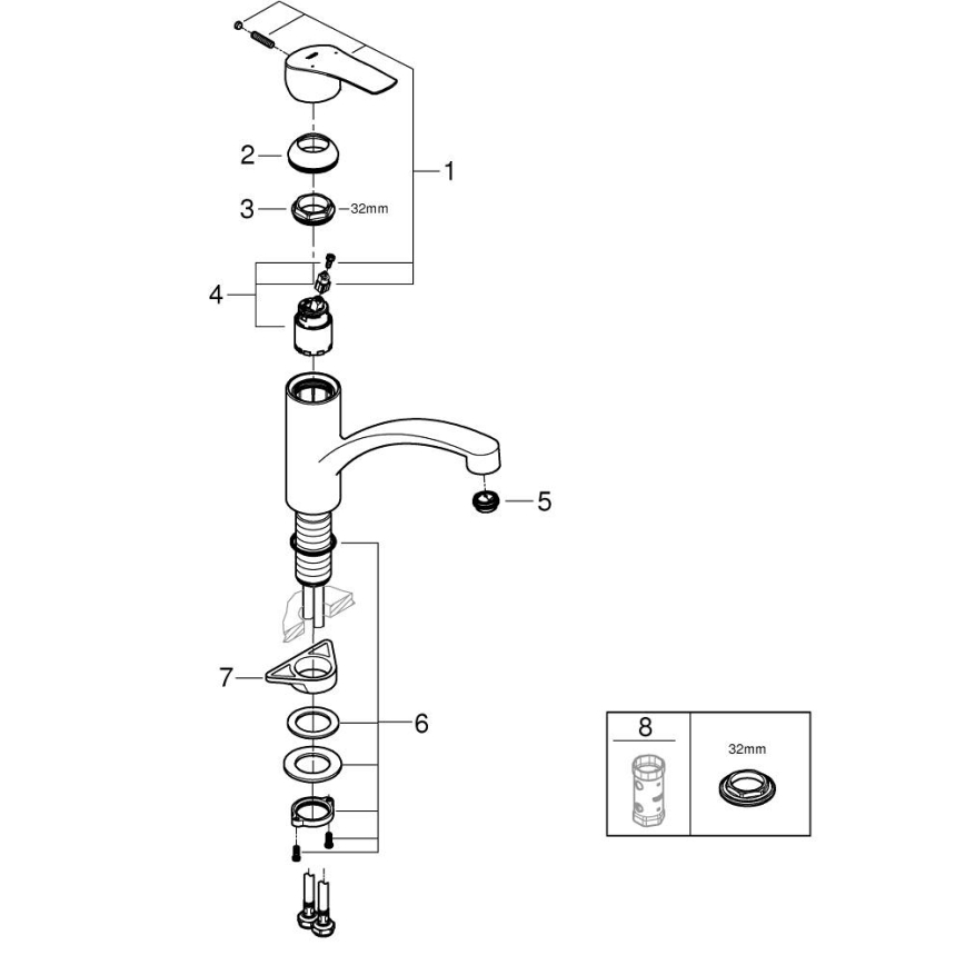 GROHE 30530002 - Miscelatore per cucina START cromo lucido