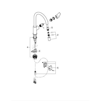 GROHE 30551000 - Miscelatore per lavello START EDGE 357 mm cromato lucido