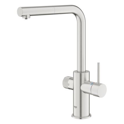 GROHE 30590DC0 - Miscelatore per cucina con doccetta estraibile BLUE PURE in acciaio inossidabile