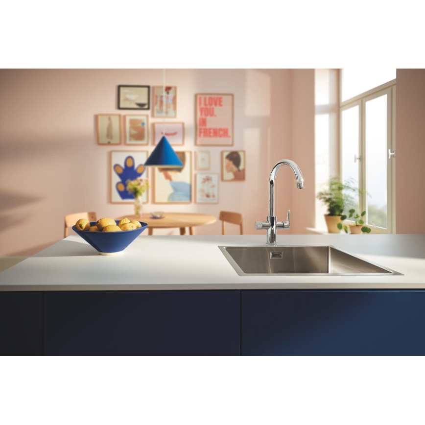 GROHE 30592000 - Miscelatore da cucina BLUE PURE StartCurve 411 mm cromo lucido