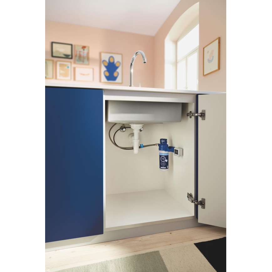 GROHE 30593000 - Miscelatore da lavello BLUE PURE con beccuccio a C, finitura cromata lucida