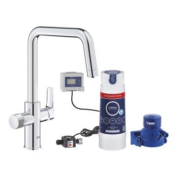 GROHE 30594000 - Miscelatore per lavello BLUE PURE Start con funzione di filtrazione Ultrasafe, finitura cromata