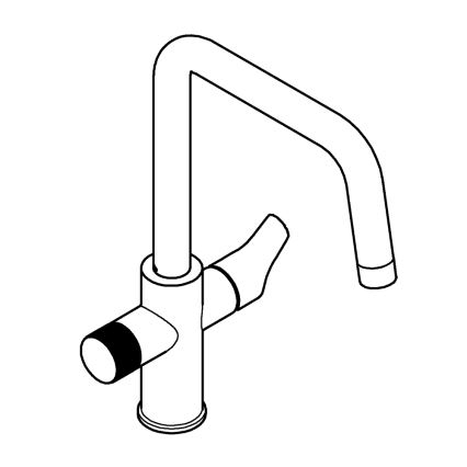 GROHE 30595DC0 - Miscelatore da cucina BLUE PURE in acciaio inox