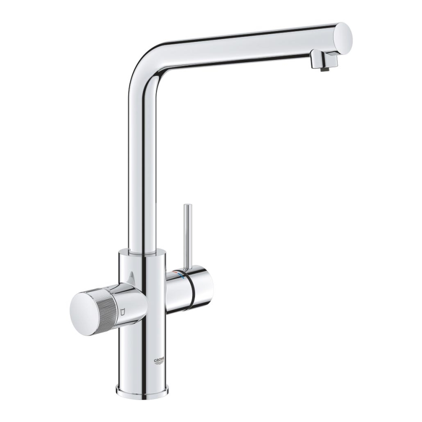 GROHE 30600000 - Miscelatore per lavello BLUE PURE, beccuccio a L, finitura cromata lucida