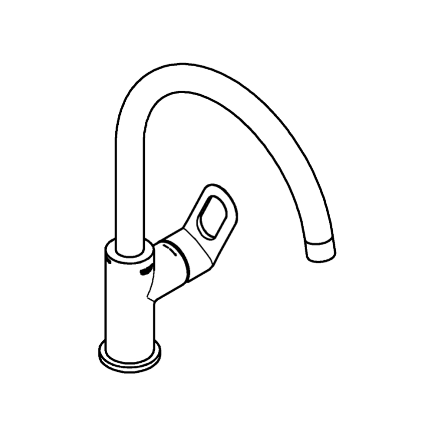 GROHE 31368000 - Miscelatore per lavello BAULOOP 332 mm cromo lucido