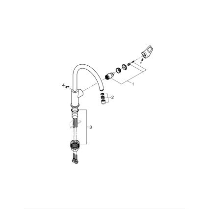 GROHE 31368001 - Miscelatore per lavello BAULOOP, cromo lucido