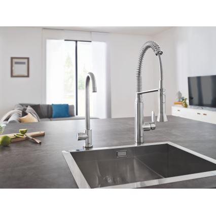GROHE 31379DC0 - Miscelatore per lavello K7 in acciaio inox