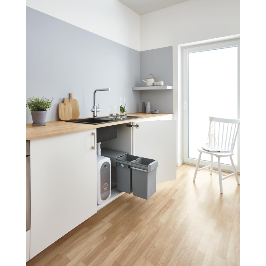 GROHE 31454001 - Miscelatore per lavello BLUE HOME con beccuccio a L, finitura cromo lucido