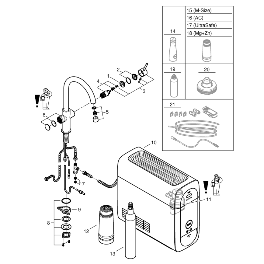 GROHE 31455001 - Miscelatore per lavello BLUE HOME, cromo lucido