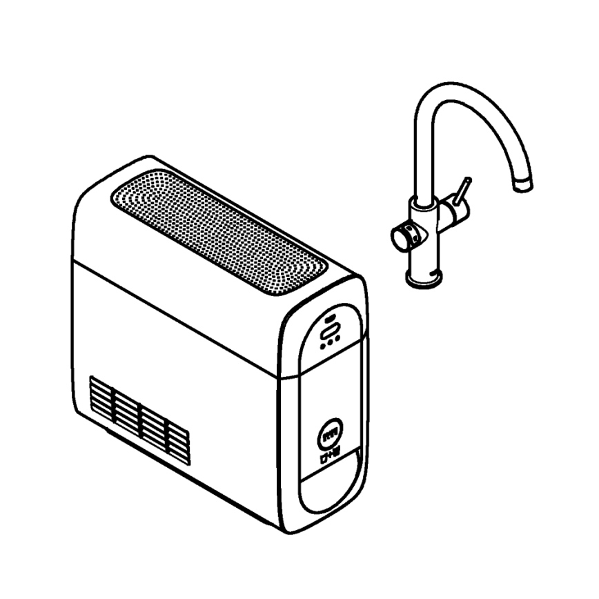 GROHE 31455001 - Miscelatore per lavello BLUE HOME, cromo lucido