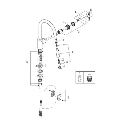 GROHE 31481001 - Miscelatore per lavello EUROSMART COSMOPOLITAN cromato lucido