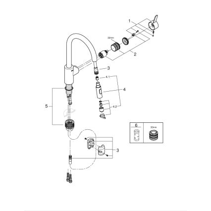 GROHE 31481001 - Miscelatore per lavello EUROSMART COSMOPOLITAN cromato lucido