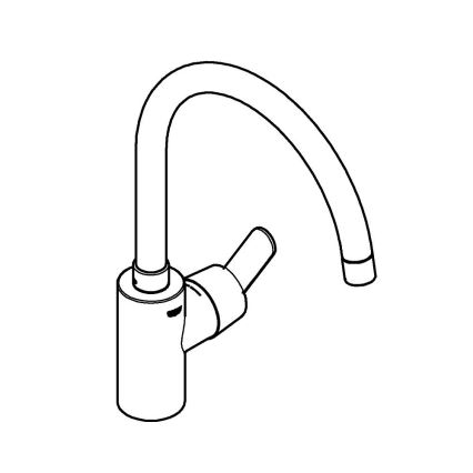 GROHE 31494001 - Miscelatore per lavello GET, cromo lucido