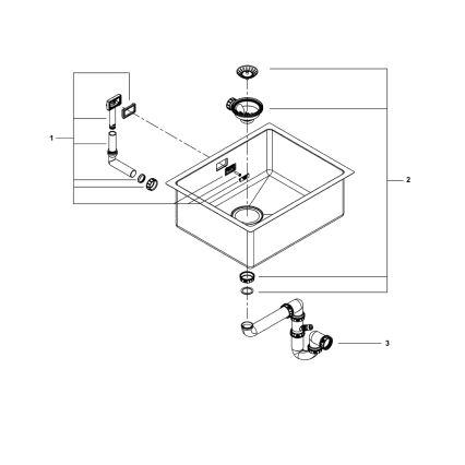 GROHE 31574SD1 - Lavello da cucina K700U 550 x 450 mm acciaio inox