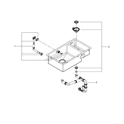 GROHE 31575SD1 - Lavello da cucina K700U 760 × 450 mm in acciaio inox