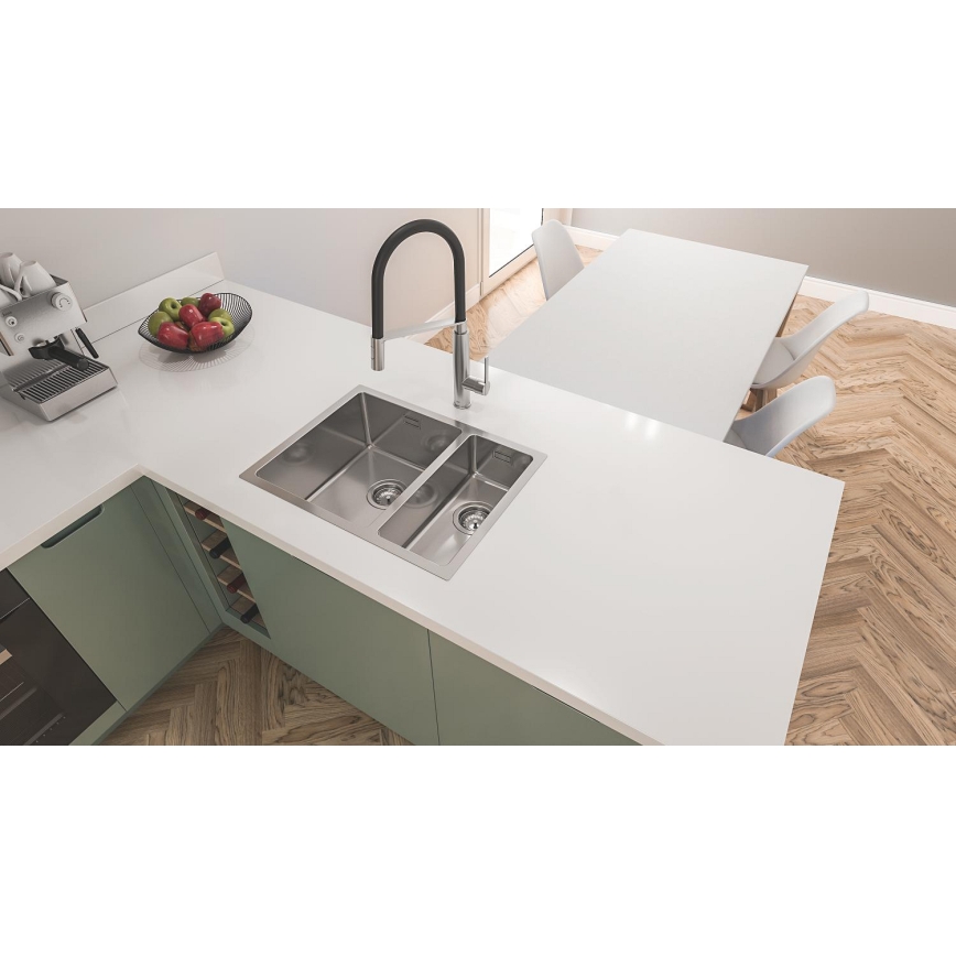 GROHE 31575SD1 - Lavello da cucina K700U 760 × 450 mm in acciaio inox