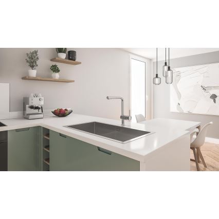 GROHE 31580SD1 - Lavello da cucina K700 864 × 464 mm in acciaio inossidabile
