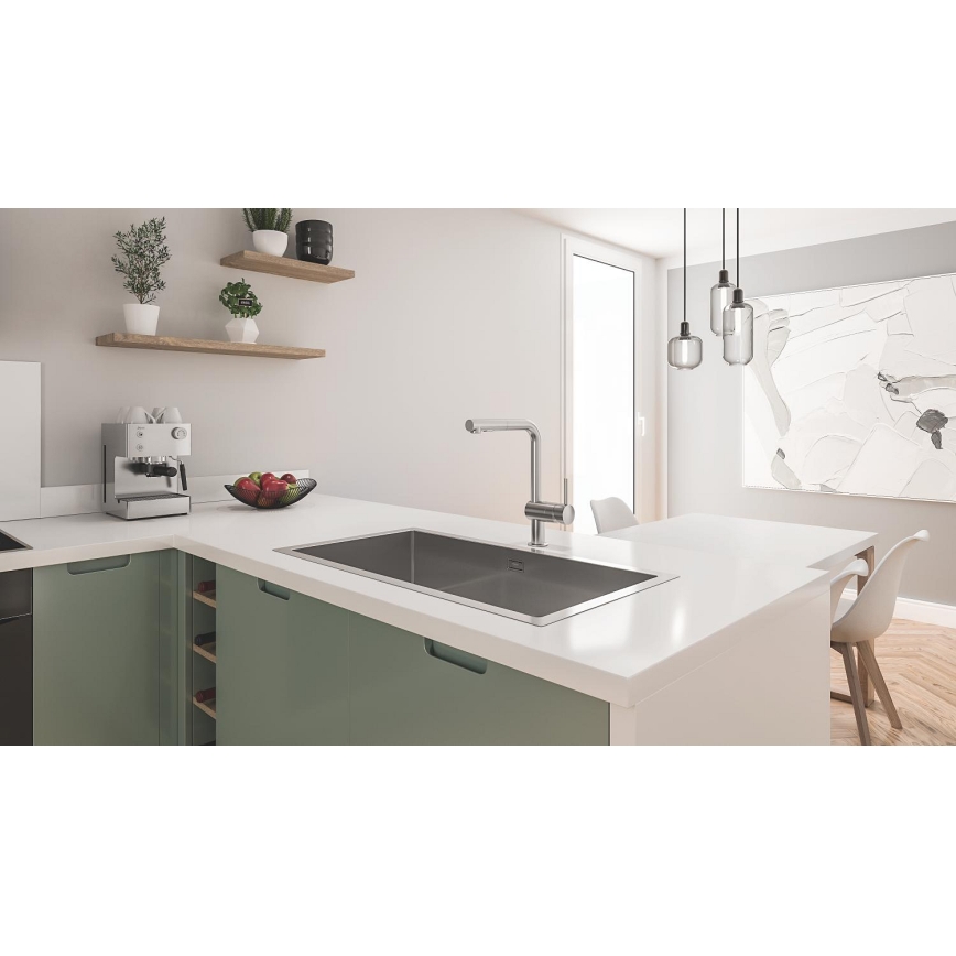 GROHE 31580SD1 - Lavello da cucina K700 864 × 464 mm in acciaio inossidabile