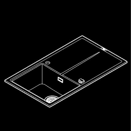 GROHE 31640AP0 - Lavello composito K400 860 × 500 mm granito/nero