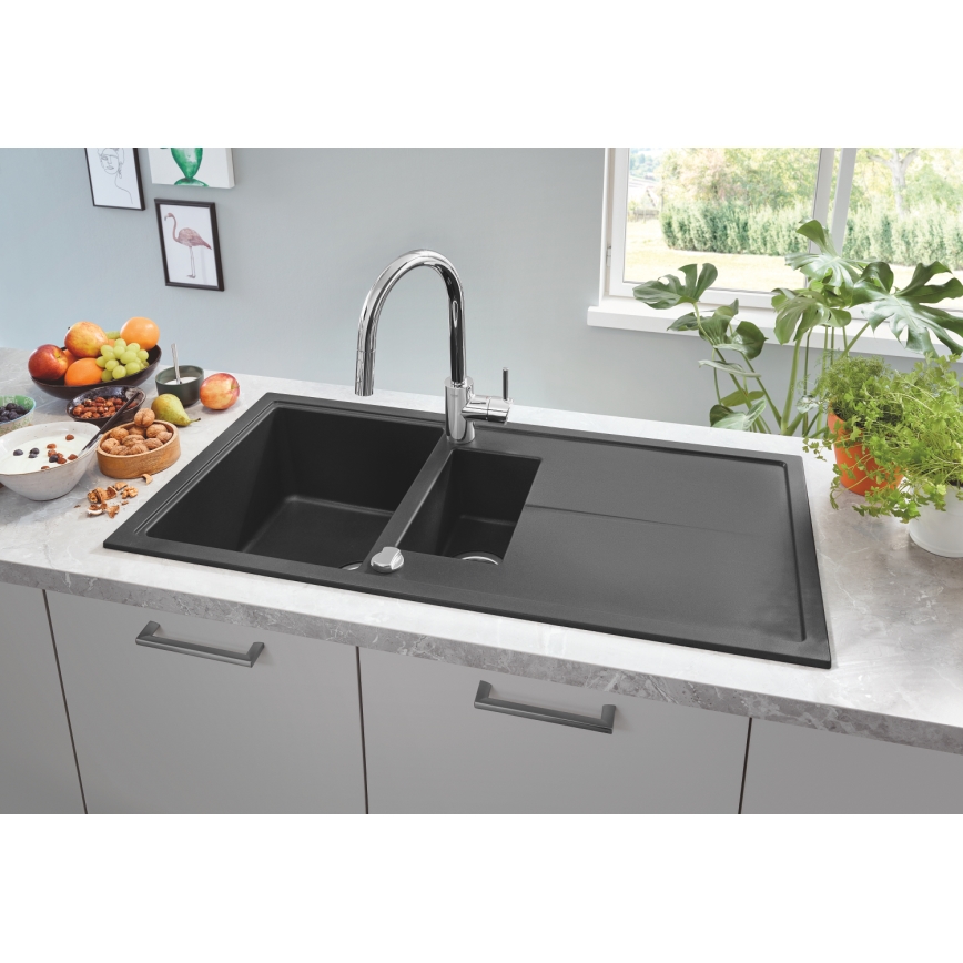 GROHE 31642AP0 - Lavello da cucina K400 1000 × 500 mm, granito/nero