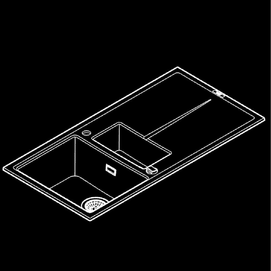 GROHE 31642AP0 - Lavello K400 1000 × 500 mm granito/nero