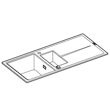GROHE 31642AP0 - Lavello K400 1000 × 500 mm granito/nero