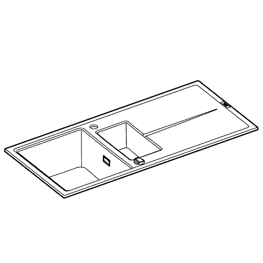 GROHE 31642AP0 - Lavello K400 1000 × 500 mm granito/nero