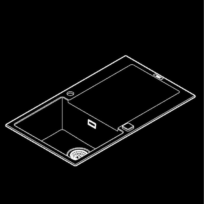 GROHE 31644AP0 - Lavello K500 860 × 500 mm granito/nero