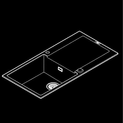 GROHE 31645AP0 - Lavello K500 1000 × 500 mm pietra/nero