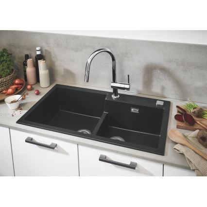 GROHE 31649AP0 - Lavello K500 860 × 500 mm granito/nero