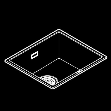 GROHE 31653AP0 - Lavello in composito K700U 457 × 406 mm nero