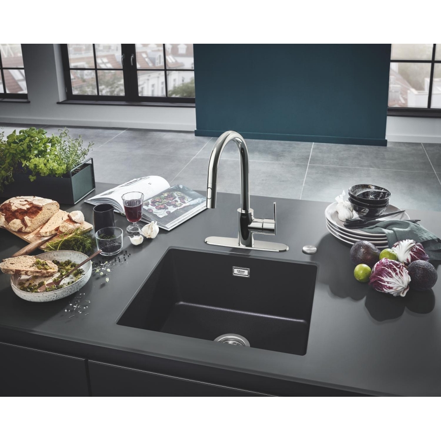 GROHE 31654AP0 - Lavello in composito K700U 533 × 457 mm nero